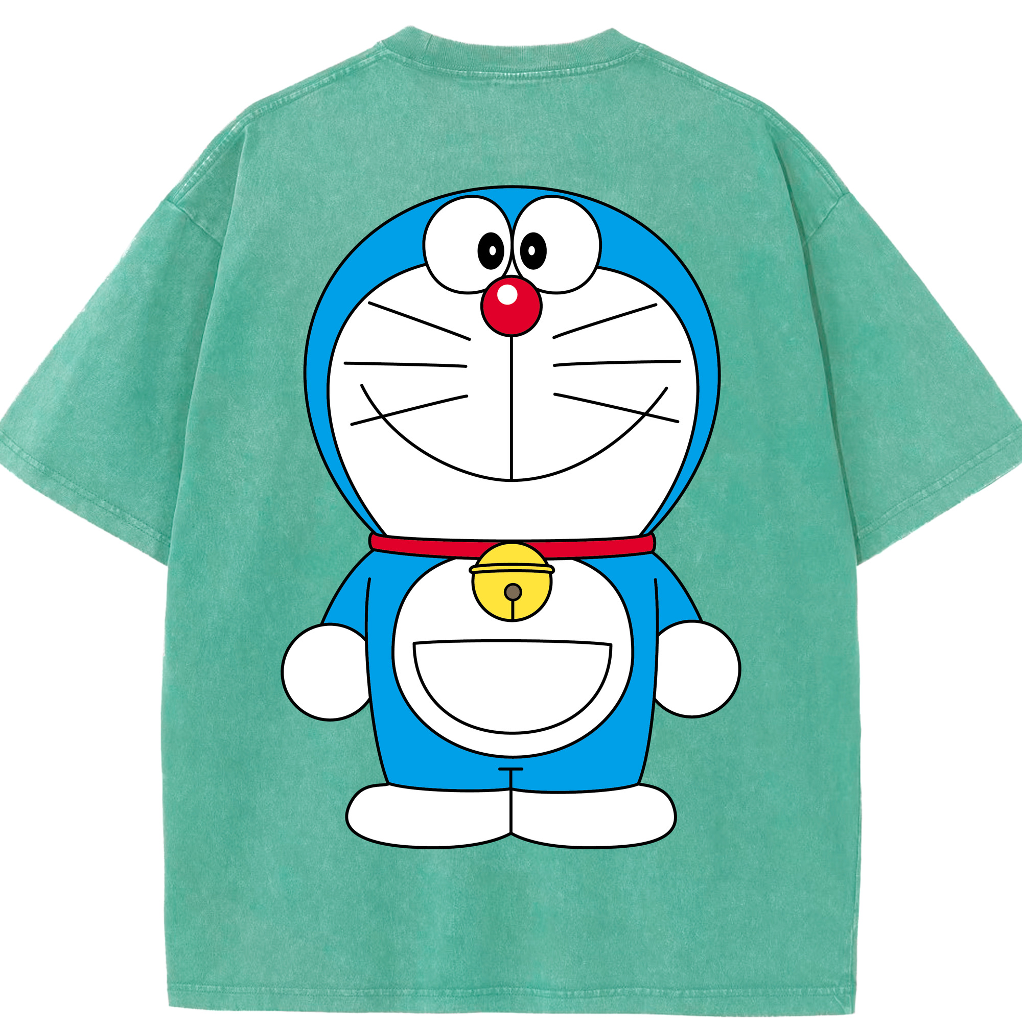 （画像用） ドラえもん Doraemon 綿100% ヴィンテージ風 半袖Tシャツ（背面プリント）